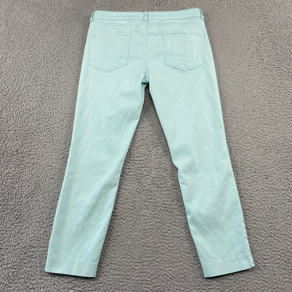 Peter Millar Pants Womens 10 Mint Green Sateen Five Pocket Slim Straight Chino - Picture 2 of 9
